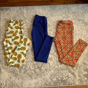 3 pairs of leggings
